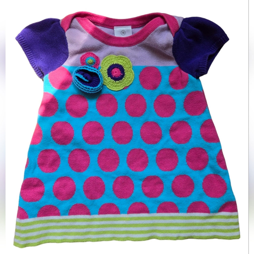 Hanna Andersson fun multicolored colorful polka dot dress